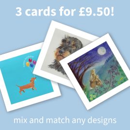 Image showing 3 cards for £9.50 mix and match offer, with examples of original card designs.